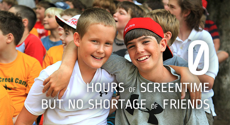 Zero hours of screen time but no shortage of friends