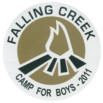 Image of the Falling Creek limited edition camp trunk sticker.