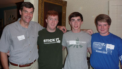 (L to R) Yates, Jamie, William and Gage at the Falling Creek Camp Reunion and Movie Show at the Cheek's in Nashville, TN on 10-24-10