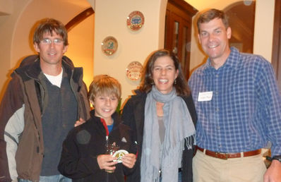 Paul, Katherine and Andrew Aertker at the Falling Creek Camp Reunion and Camp Movies in Denver, CO on 11-9-10