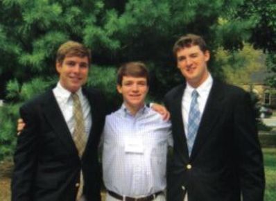 Falling Creek Campers Robin Smith, Whit Sellers, and Henry Mentz start their freshman year at Sewanee