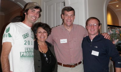 (L to R) Ray Hailey, Ray's Mother, Yates and Jim Uden at the McKee's Home in Nashville, TN on 10-26-11