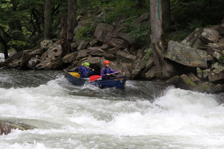 Open Canoe in Nanty Falls