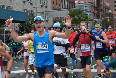 Frank running NYC Marathon