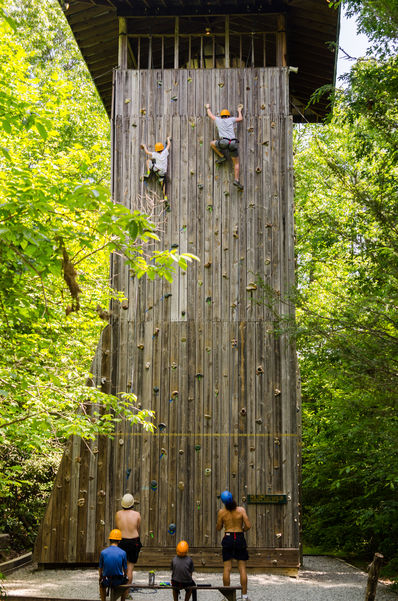 Climbing Wall tower at Falling Creek Camp.