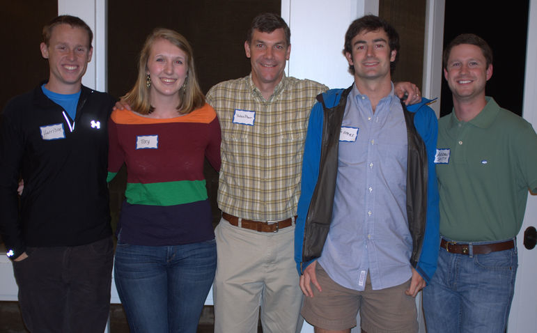 FCC staff who live and work in the Nashville area came by to re-connect and meet new families (l to r - Harrison Kilgore, Tori Gentry, Yates, Thomas Dooley, & Andrew Smith)
