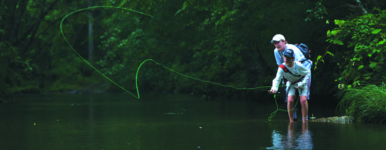Fly-fishing-at-summer-camp