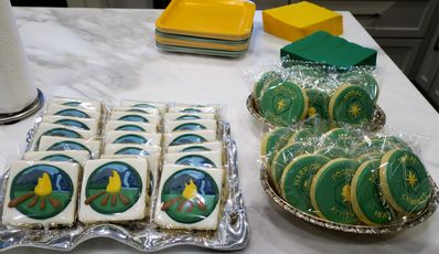 The Weekes in Greenville, SC served special cookies with the FCC logo and the CODE